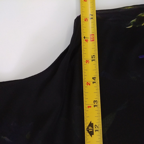 ✨3 for $30✨ Black Flowy Chiffon Maxi Dress NWOT - Picture 6 of 7